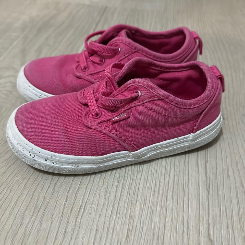 Hot pink Vans with glitter soles